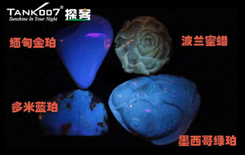 網上用紫光手電鑒定琥珀的帖子這么多，哪個是真假？